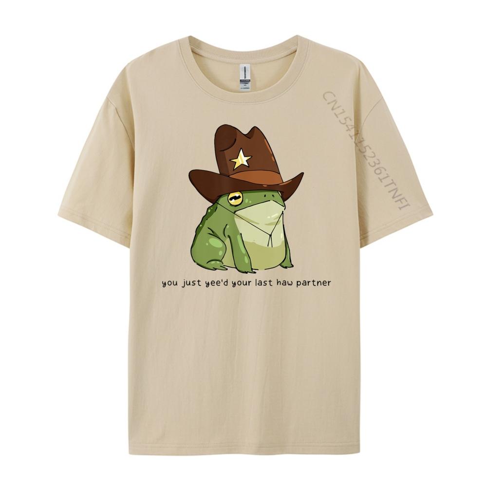 Funny You Just Yeed Your Last Haw Partner Cowboy Frog Meme 3XL Men Clothing Graphic T Shirts T Shirts Chinese Style