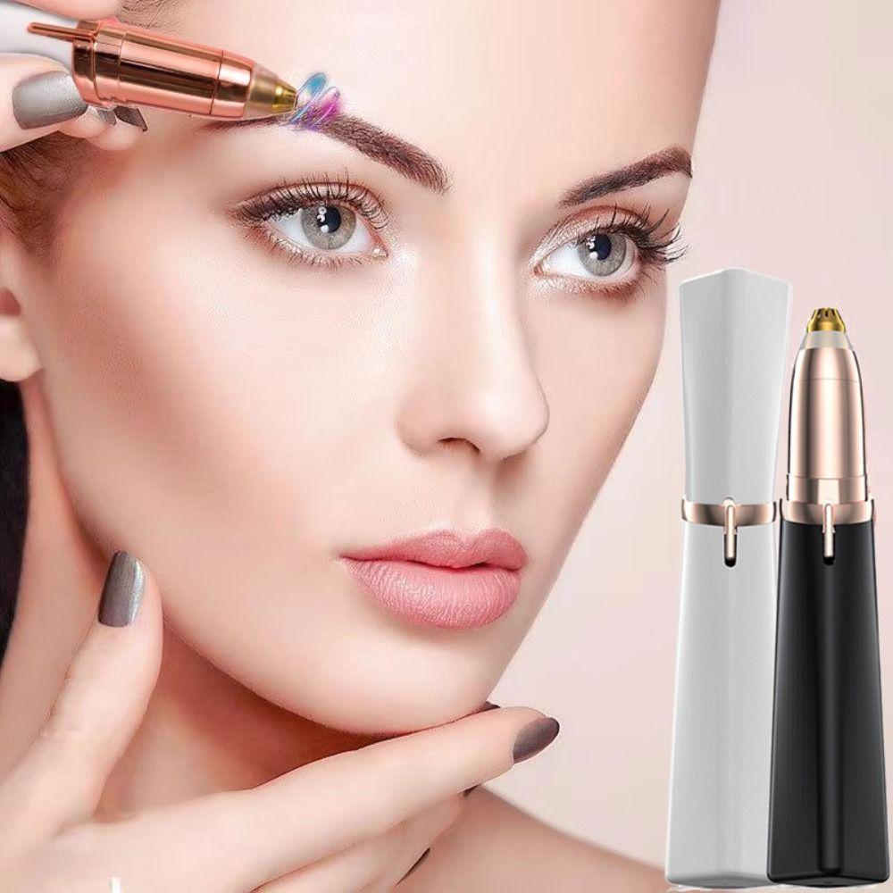 Safety Design Electric Eyebrow Trimmer LED Light Automatic Eyebrow Trimming Tool  For Beginners