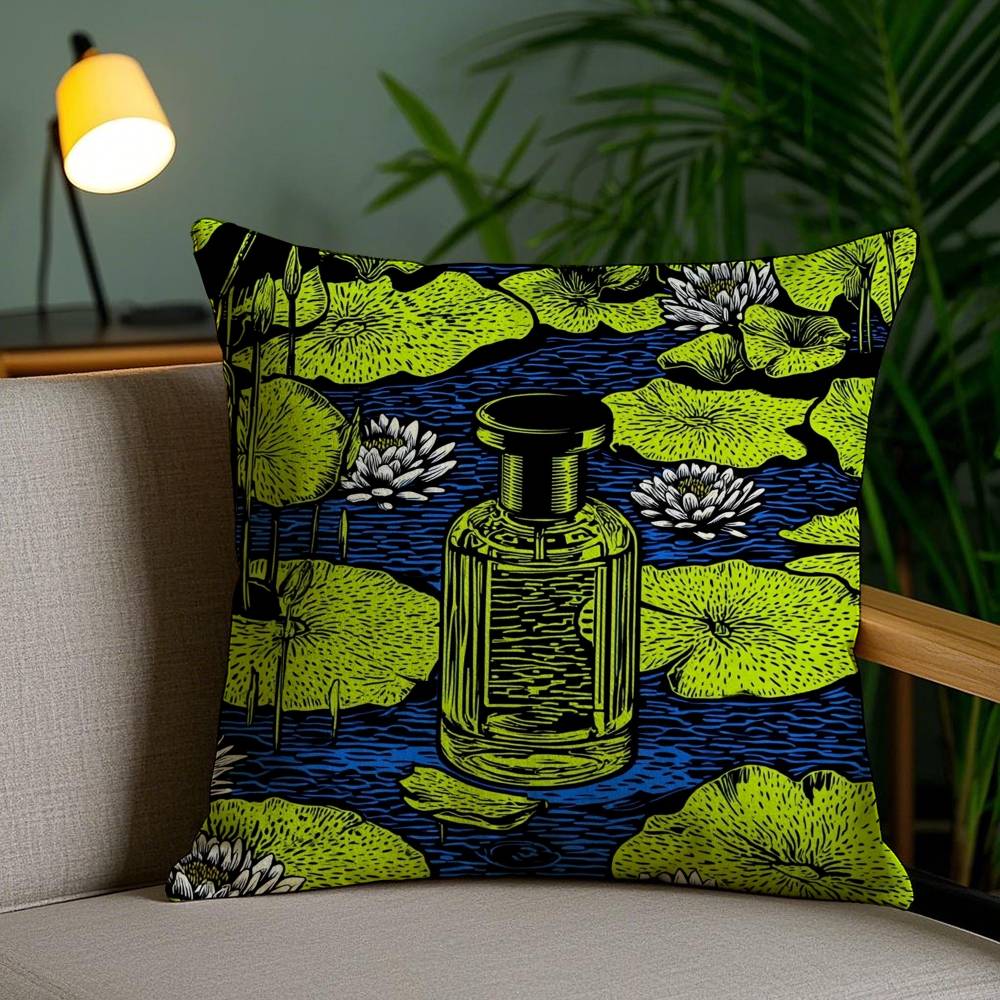 Luxury Perfume Illustration Pillow Case Office Sofa Dorm Chair Back Short Plush Double-sided Printing Home Cushion Cover