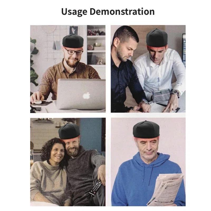 Red Light Therapy Device Hat Near Infrared LED Treatment Helmet for Hair growth Cap Prevant Loss Head relaxation Relief scalp