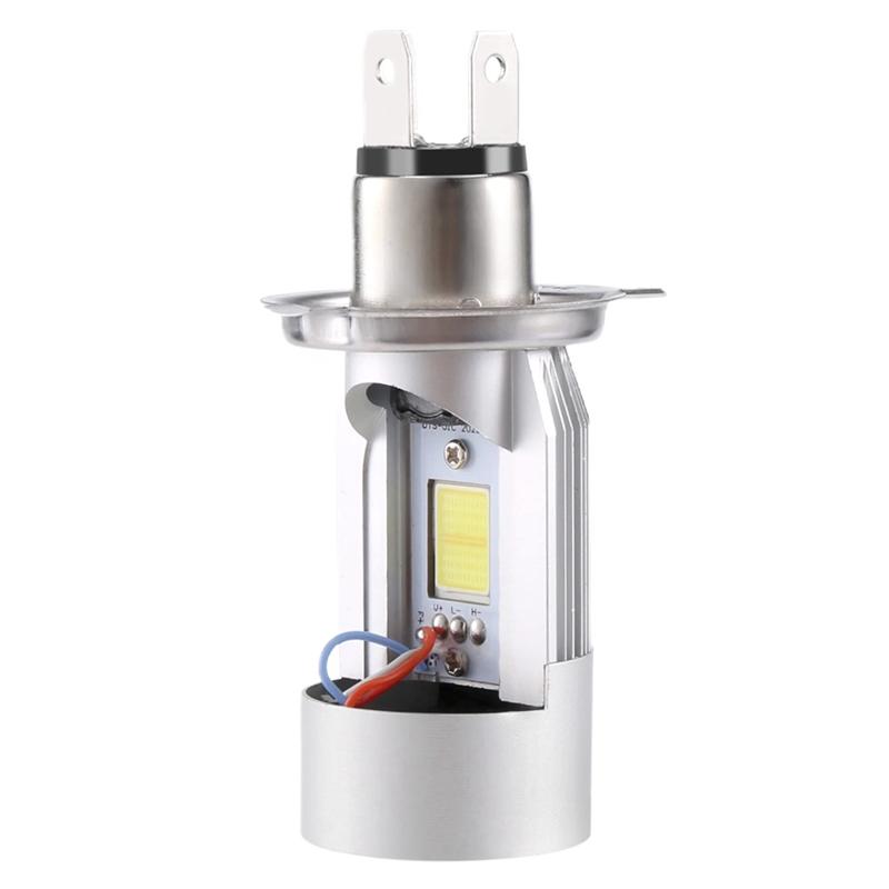 A58X-H4 LED Headlight Bulb Motorcycle Hi/Lo  With Red Angel Eye Daytime Running Light 25W 3000LM Super Bright 6000K