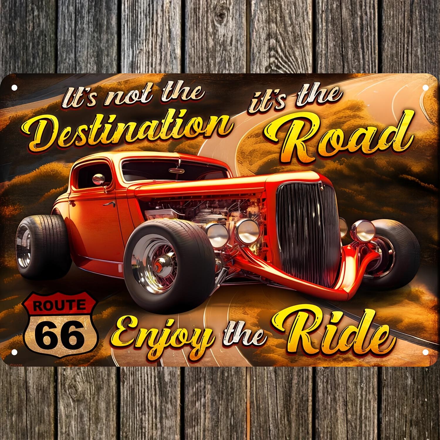 

2D плоский 30*20 см винтажный деревянный знак Route 66 - ЭТО НЕ ПУНКТ НАЗНАЧЕНИЯ, ЭТО ПУТЬ - прочное деревянное настенное искусство, 8x12 дюймов, идеально подходит для гаража 30*20cm