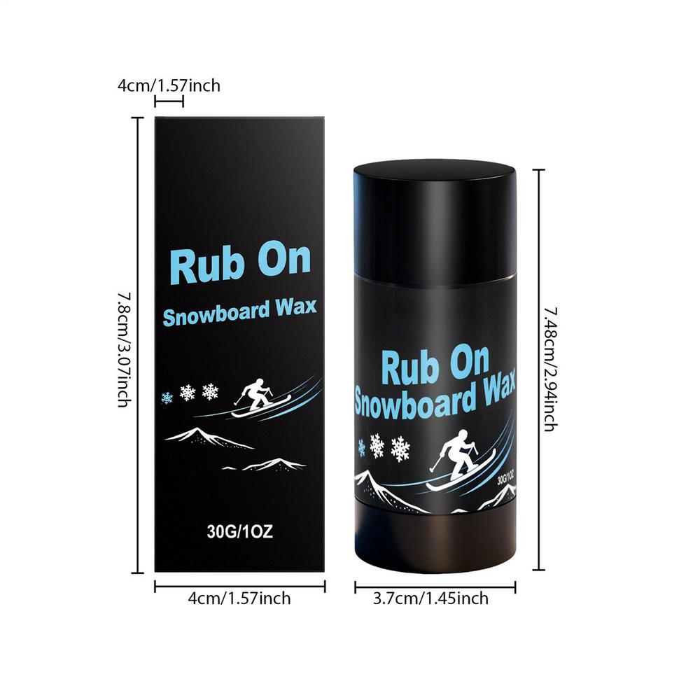 

30g Rub-On Ski & Snowboard Wax Portable Easy to Use Friction Reducer for Indoor Outdoor Winter Sports Skiing Cross-Country