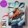 Helicopter In Snowstorm Tin Poster Customized Wall Art Retro Vintage Metal Signs for Fans Room Desk Decor Decoration Gaming Home