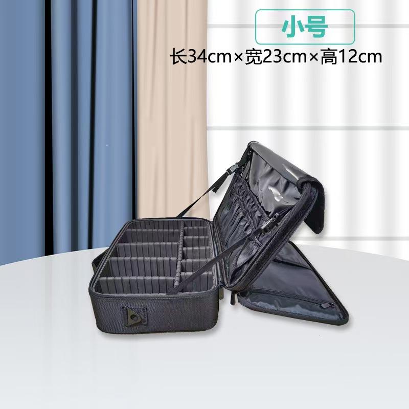 Professional Storage Compartment Cosmetic Bag Large Capacity Multifunctional Handheld Cosmetic Case Embroidery Cosmetic Bag
