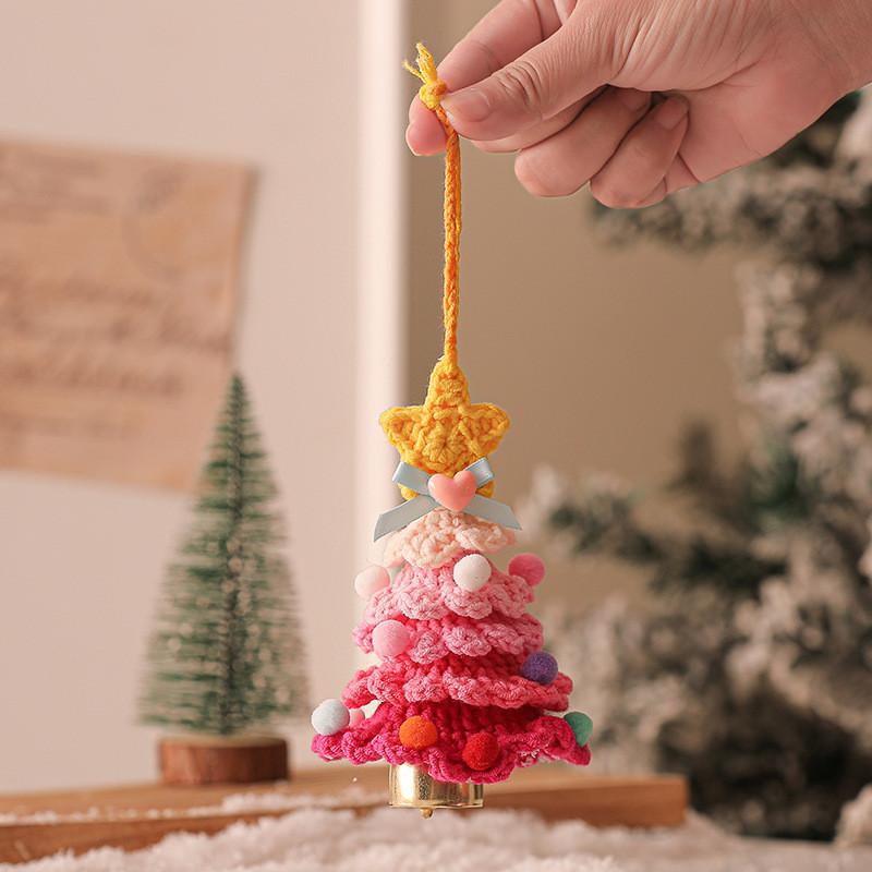 Wool Crochet Christmas Tree Decorations For Cars And Home Holiday Decorations