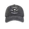 Unisex Vintage Avenged Sevenfold Bedruckte Hüte Vintage Used Denim Heavy Metal Band Schädel Baseballkappe Verstellbar