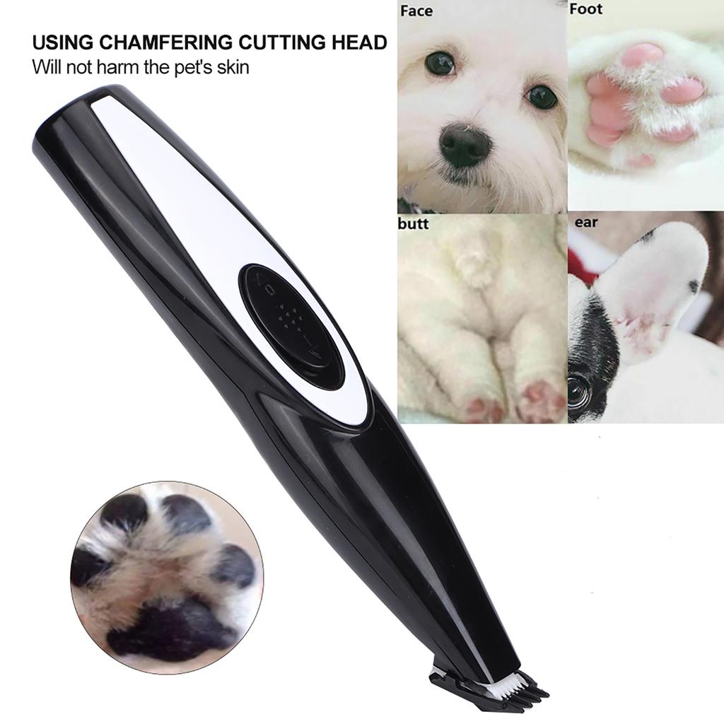 Plastic Black Professional Mini Electric Pet Pedicure Trimming Foot Tool for Cats Dogs