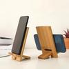 1pc/2pcs Wooden Desktop Phone Stand - Clamp Holder for All Smartphones, Ideal for Office Organization & Charging Station, Phone Holder for Desk