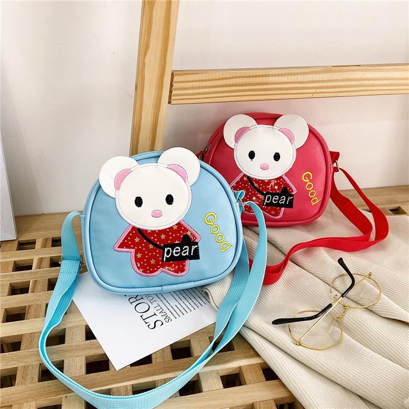 Mouse And Rabbit Shoulder Bag Adjustable Shoulder Strap Childrens Zipper Design