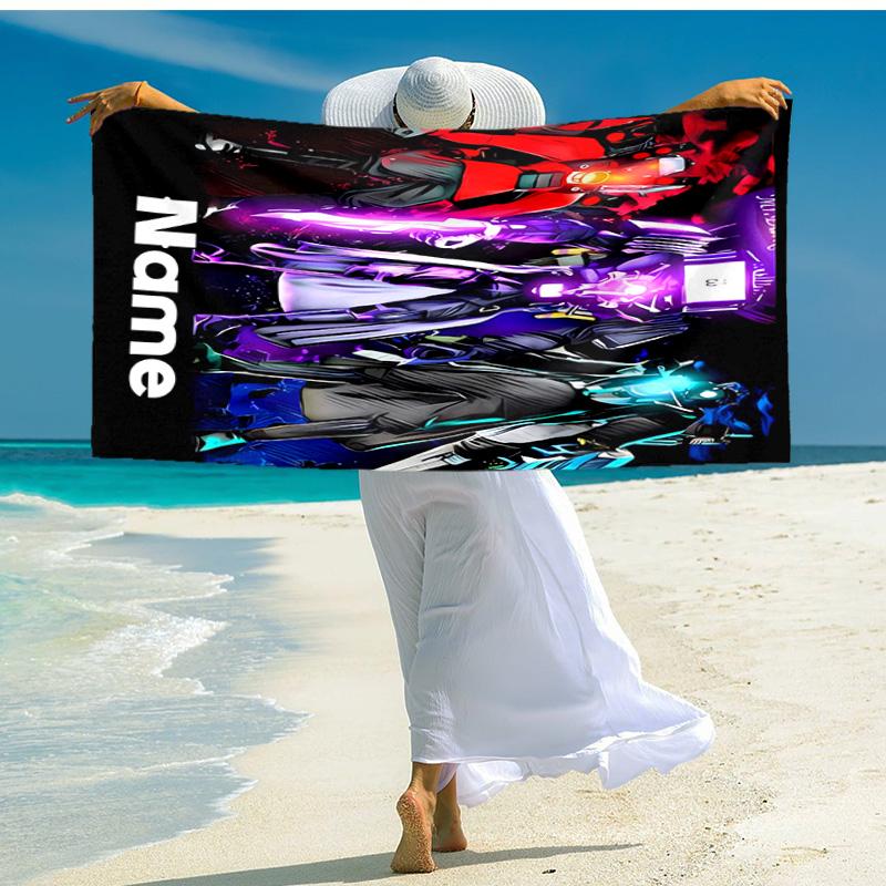 Personalized customized proof beach towel with Skibidi Toilet pattern - soft, absorbent,quick-drying,perfect swimming,camping&bathing