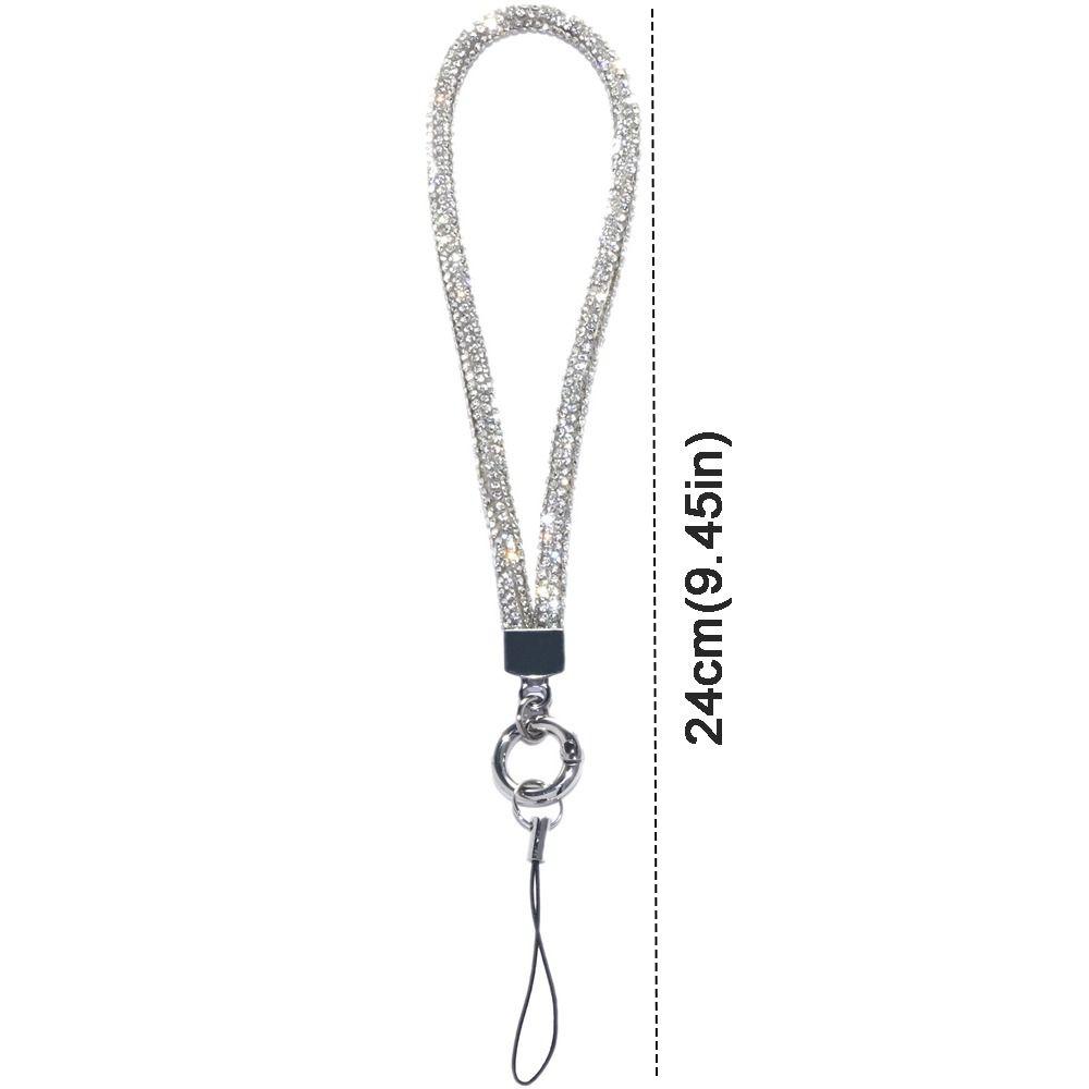 Luxury Keychain Rhinestone Phone Lanyard Bright Bling Bling Glitter Wrist Straps Hanging Cord Phone Accessories
