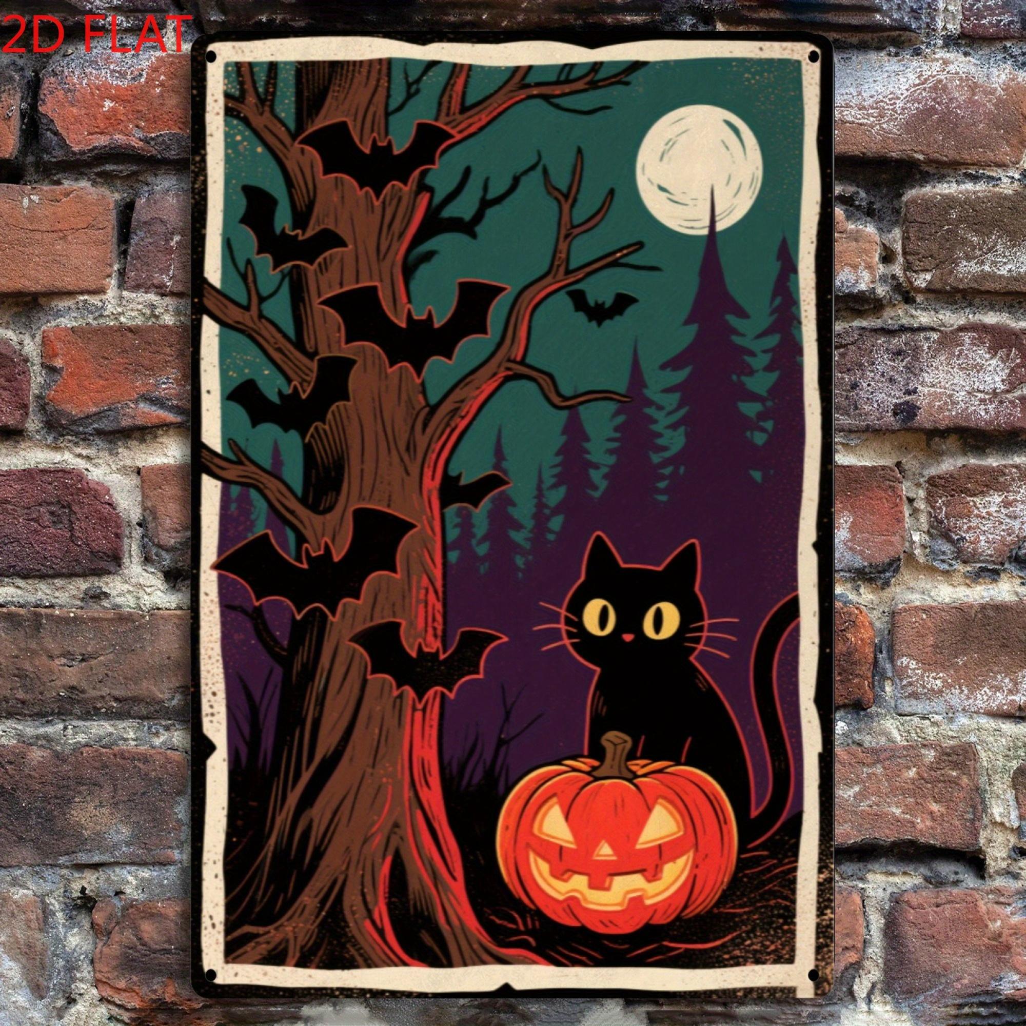 Home Decor Products Vintage Halloween Decorations Metal Iron Decorative Signage  Halloween Christmas Birthday Party Gifts 20x30cm（7.8x11.8inch）