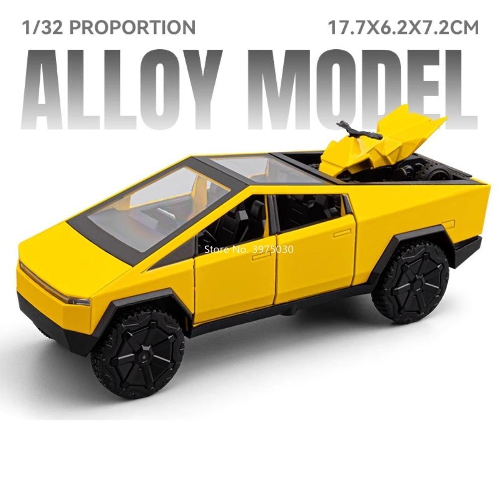 1:32 Pickup Hilux Toys Cars Models Alloy Diecast Wheel Pull Back Miniature Model with Light Sound Vehicles Toy Collect Souvenirs