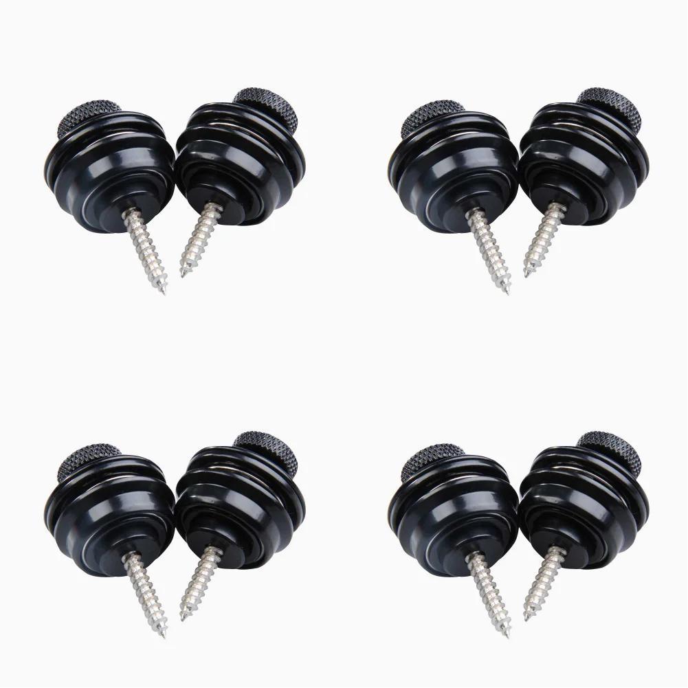 10-2PCS Electric Guitar Straplock Zinc Alloy Bass Safety Straplock Flat Head Non-slip Replacement Musical Instrument Accessories