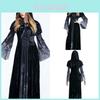 Enchanting Halloween Vampire Long Dress For Witches Perfect For Role-playing Events