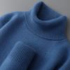 Men's 2025 High Neck Cashmere Wool Pullover - Thick, Double-Strand Knit Sweater for Autumn and Winter.