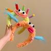 Colorful and Vibrant Adorable Hair Hoop Wacky Girls Cartoon Hairband Big Eyes Plush Headband  Women