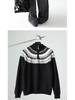 Men's Retro Jacquard Knitwear with Half-High Collar Zipper - Autumn/Winter Collection