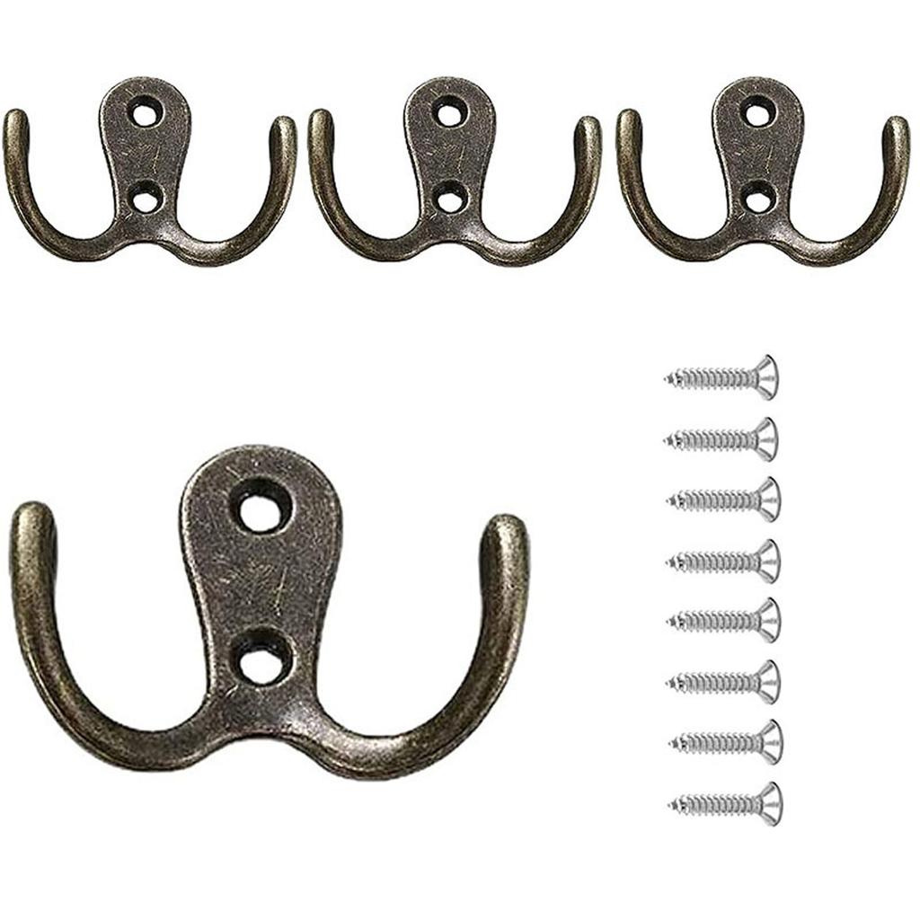 Double-ended Storage Hook Small Wall Hanger Buckle Corner Lock Door Hook Hasp  Jewelry Box Furniture Hardware Double Hook