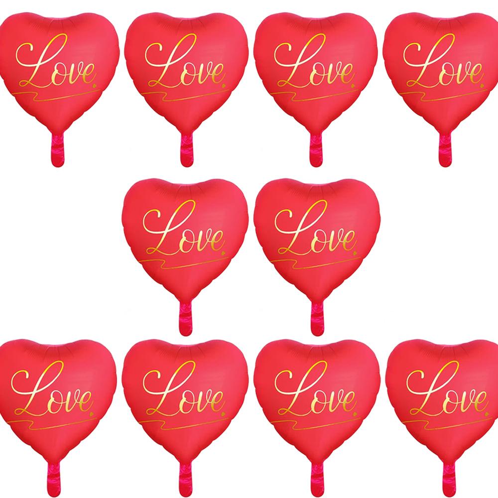 Ins Style 18inch Love Hearts, Aluminum Foil Balloons, Very Suitable for Valentine's Day, Birthday Parties, Engagement Weddings, Confession of Love