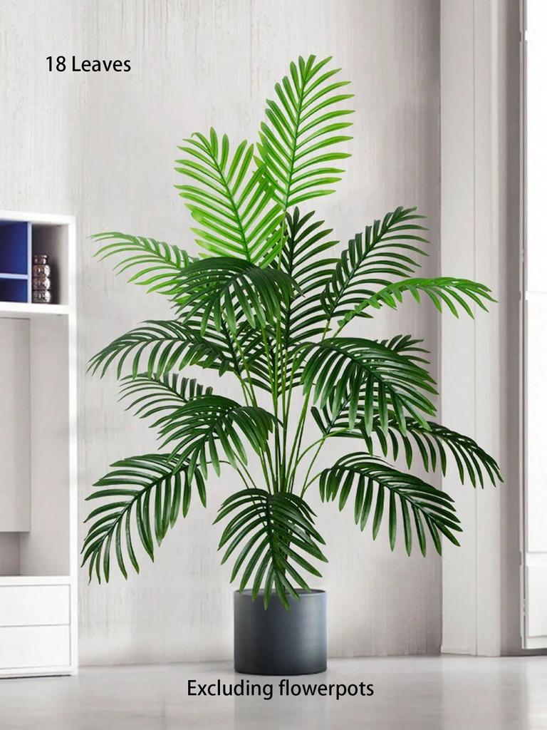 60-120cm Große Künstliche Palme Tropische Falsche Pflanzen Grüne Plastik-Palmblätter Großer Monstera Baumzweig für Heim-Gartendekor