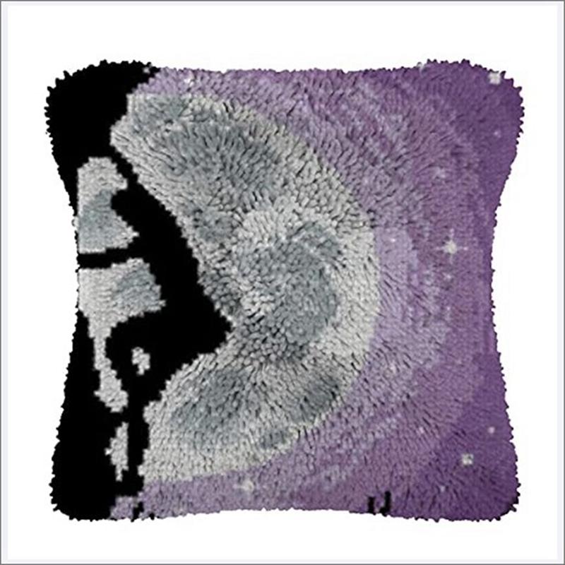 

Wilderness Animal Latch Hook Rug Kits Pillow Smyrna Package Carpet Embroidery Latch Hook Kit DIY Cross Stitch Pillow Knooppakket