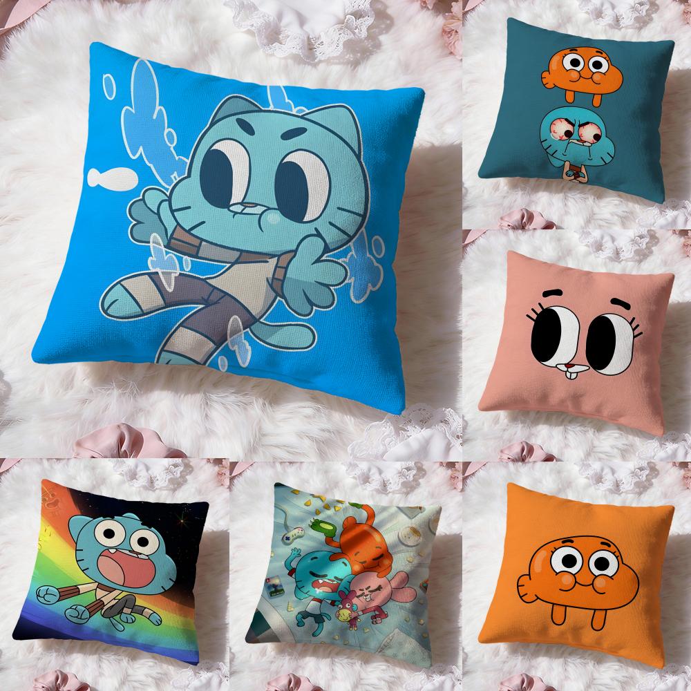 The Amazing World of Gumball Cushion Cover Premium Comfort Reversible Pillow Cove -Two in One Design for Any Room & Car Interior