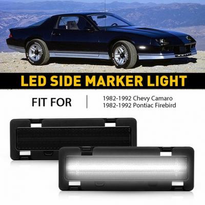 Smoked Side LED Front Marker White Blinker Light Fit 1982-1992 Pontiac Firebird