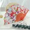 Handheld Embroidery Fan Plastic Chinese Folding Fan Flower Lace Fan  Summer