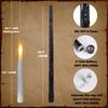New 12Pc LED Floating Candles With Magic Wand Timer Flameless Flying Candle Flickering Burning Candles For Wedding Holiday Decor