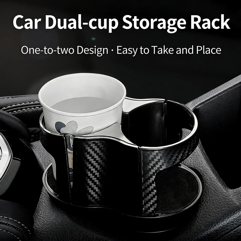 Car Cup Holder In-Car Center Console Drink Holder 2-in-1 Dual Cup Storage Rack Ashtray & Tea Cup Holder