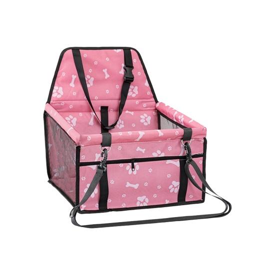 Hundebilseteveske Sammenleggbar kjæledyrbæreveske Vanntett hulventilert netting Justerbar stropp Stabil hundekattbærekurv Reisebilveske til kjæledyr