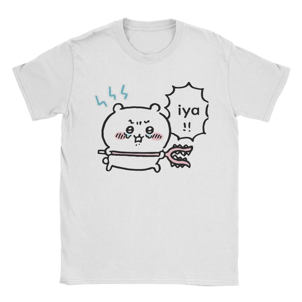 Copkfegf Chiikawa T-Shirt Men's Cotton Tops Hip Hop  Crewneck Short Sleeve