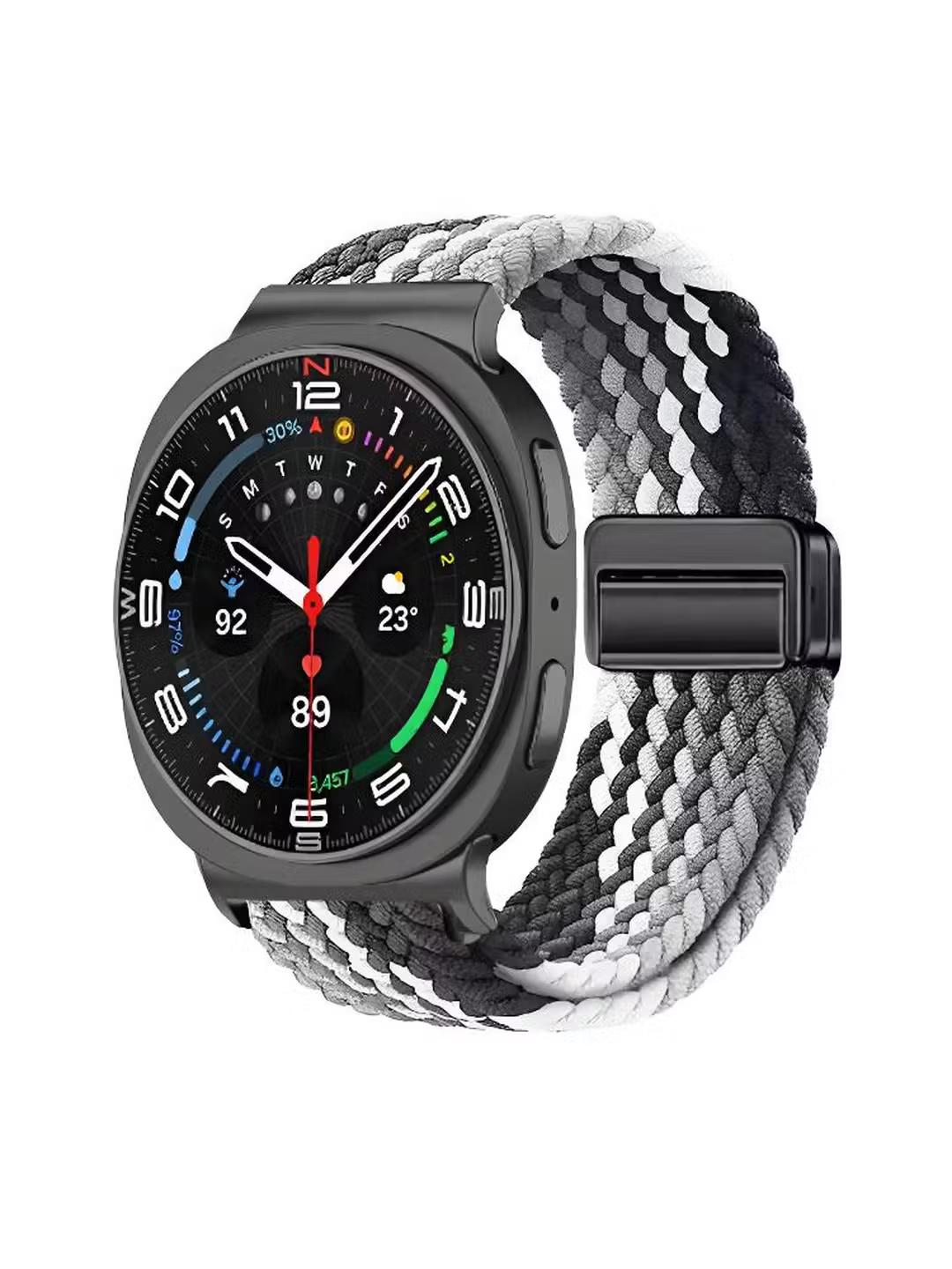 

Strap for Samsung Galaxy Watch 8 40mm 44mm Nylon watchband Samsung Watch 8th Magnetic Strap Classic 46mm Elastic Soft Breathable Quick Dry watch8 40-44-46mm