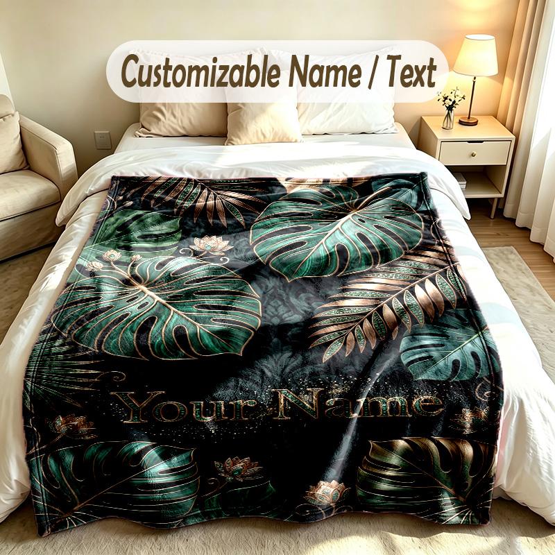 Other Similar Designs Theme Custom Blanket Personalized Name & Text Customized Soft Warm Throw Blanket Home Decor