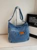 2026 Summer Trend Retro Denim Large Capacity Shoulder Tote for Women