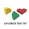 200PCS 1/4 CIRCLE TILE 1X1 Compatible 25269 Round & Angles Self-Locking Bricks Building Blocks Toys Accessories