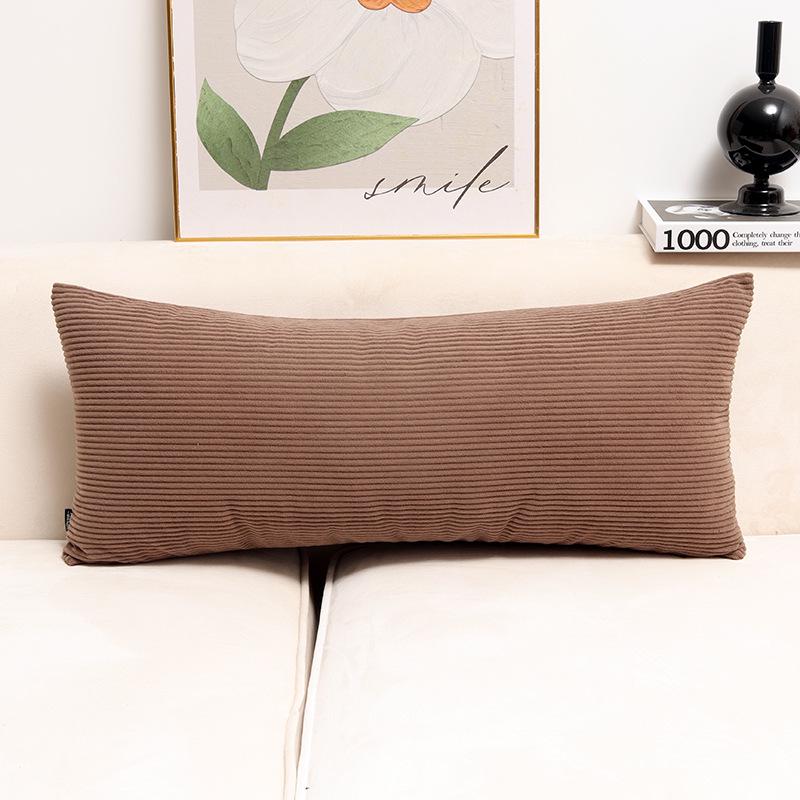 Corduroy Lumbar Throw Pillow with Removable & Washable Cover