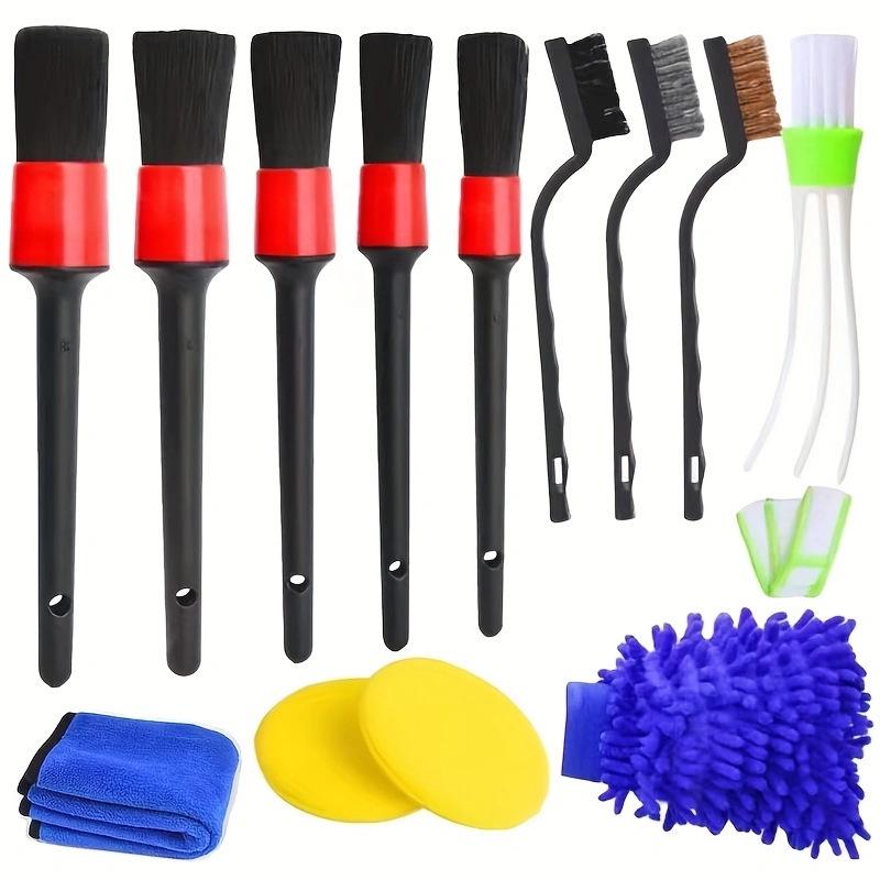24-Piece Car Cleaning & Polishing Kit: Wheel Hub Brushes & Waxing Tools Set