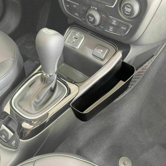 Car Gear Shift Storage Box for 17+ Jeep Compass Tray Console Side Pocket Storage