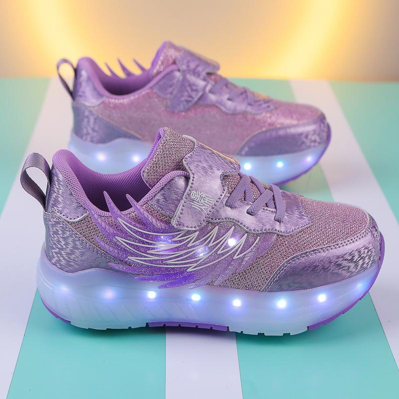 Erkek Kız LED Işıklı USB Şarjlı Paten Ayakkabıları Çocuk Paten Kaykay Ayakkabıları Spor Ayakkabıları Çocuk Spor Ayakkabıları