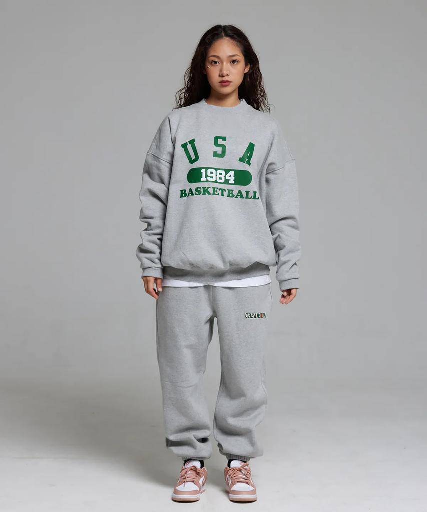 CREAM SODA LAB Usa Basketball Sweatshirt Gray