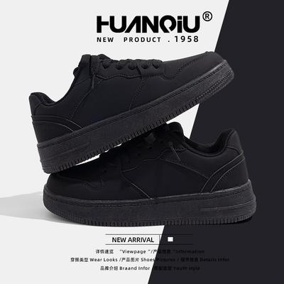 Global Women's Shoes Thick Baseplate Shoes 2025 Spring New Student Trend Versatile Casual Small Black Shoes ZHQ6338
