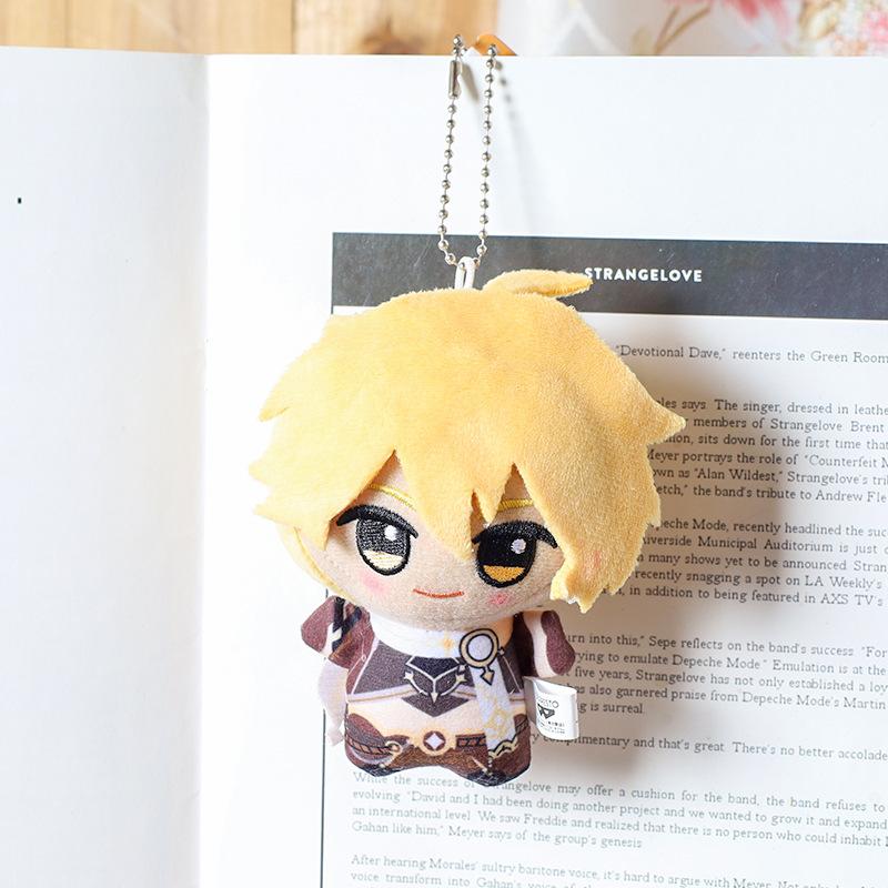 10CM Impact Tartaglia Kaeya Diluc Venti Xiao Klee Plush Pendant Toy  Mini Keychain Doll Backpack Accessorie For Gift