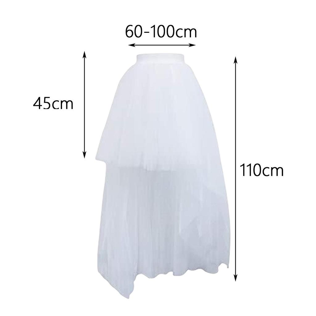 Women High Low Tutu Skirts Dancewear Layered Mesh Tulle Skirt for Stage Performance