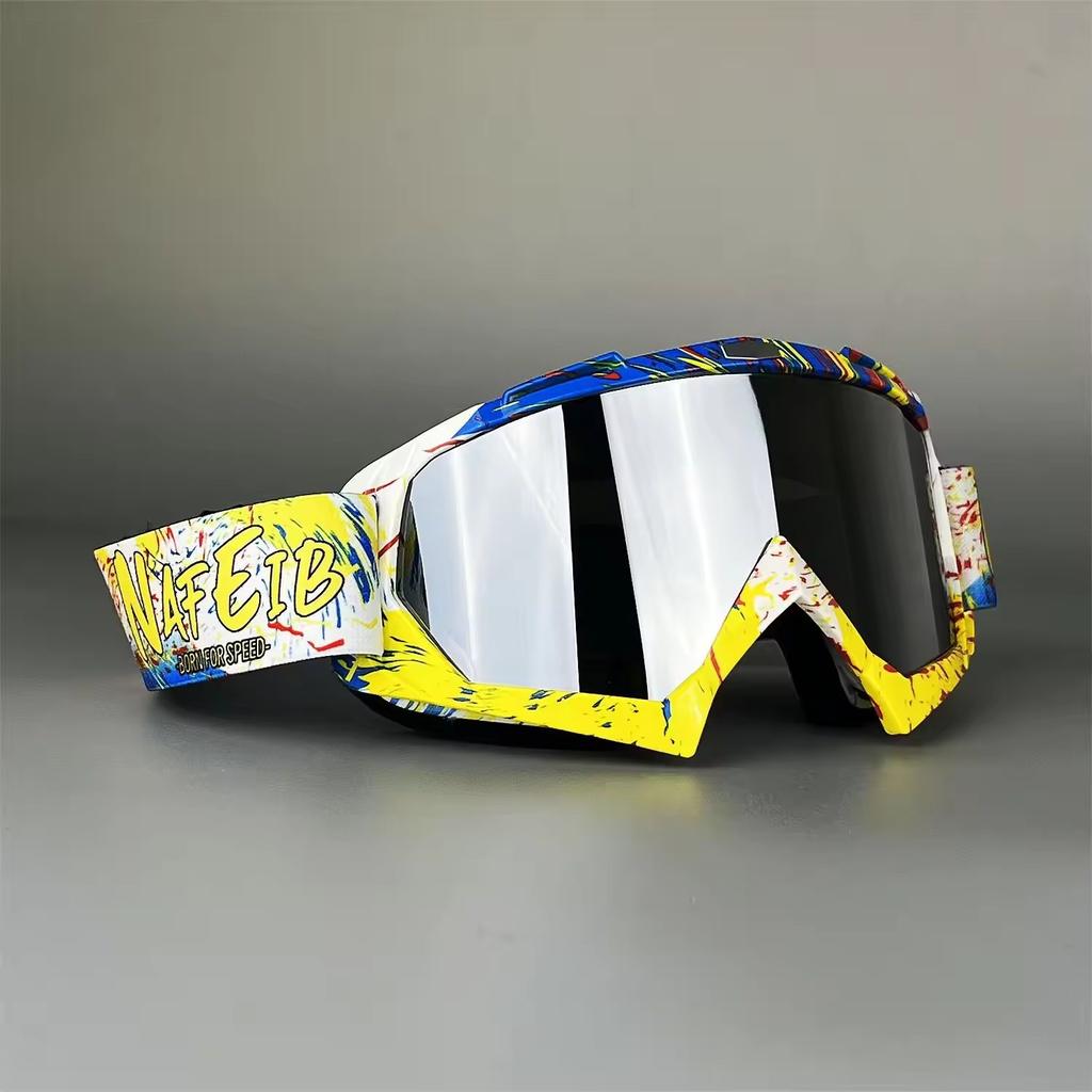 2026 Vibrant Frame Design Motocross Goggles UV400 Lens  Lightweight Durable Adjustable Strap Outdoor Sports Riding Goggles