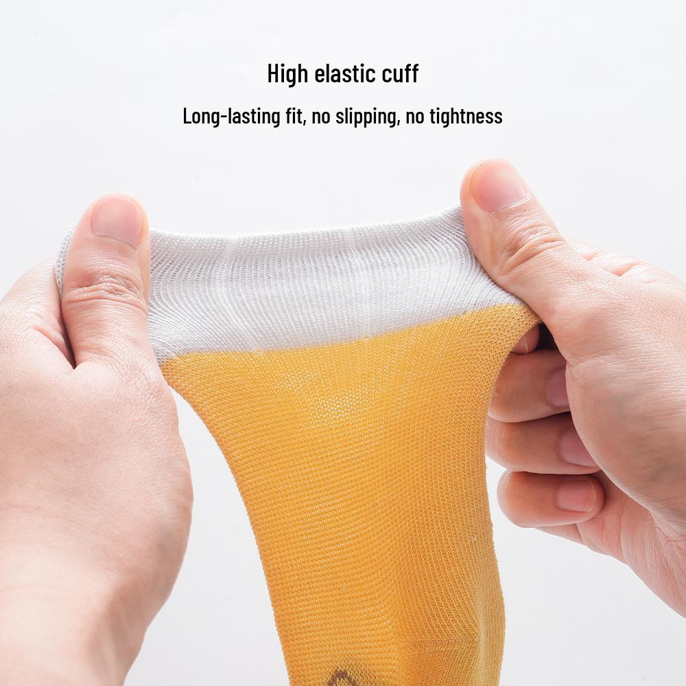 New Spring & Autumn Cartoon Mid-Calf Socks for Newborns & Toddlers - Loose Cuff, Seamless Design