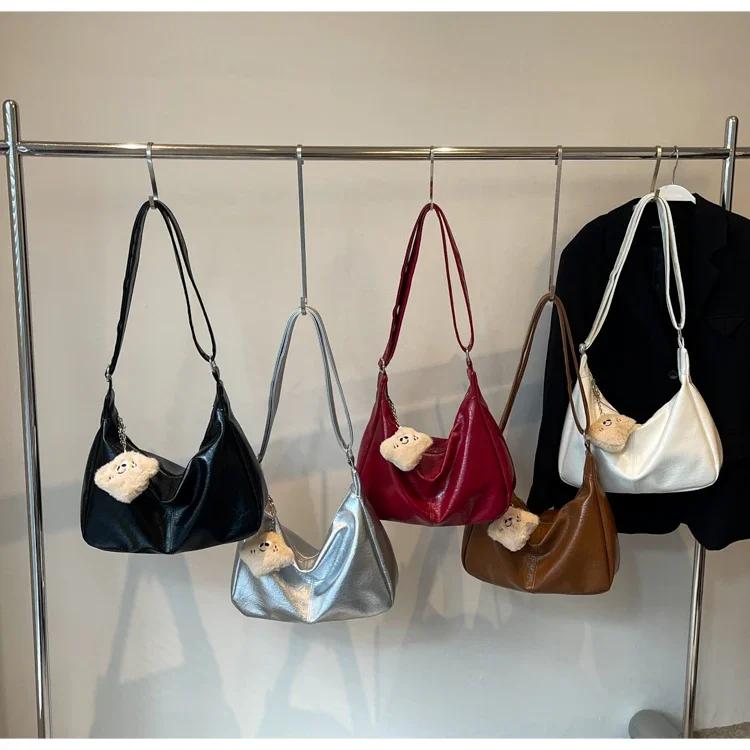 Casual soft material  retro large capacity bag autumn new classic atmospheric exquisite all-match women's bag