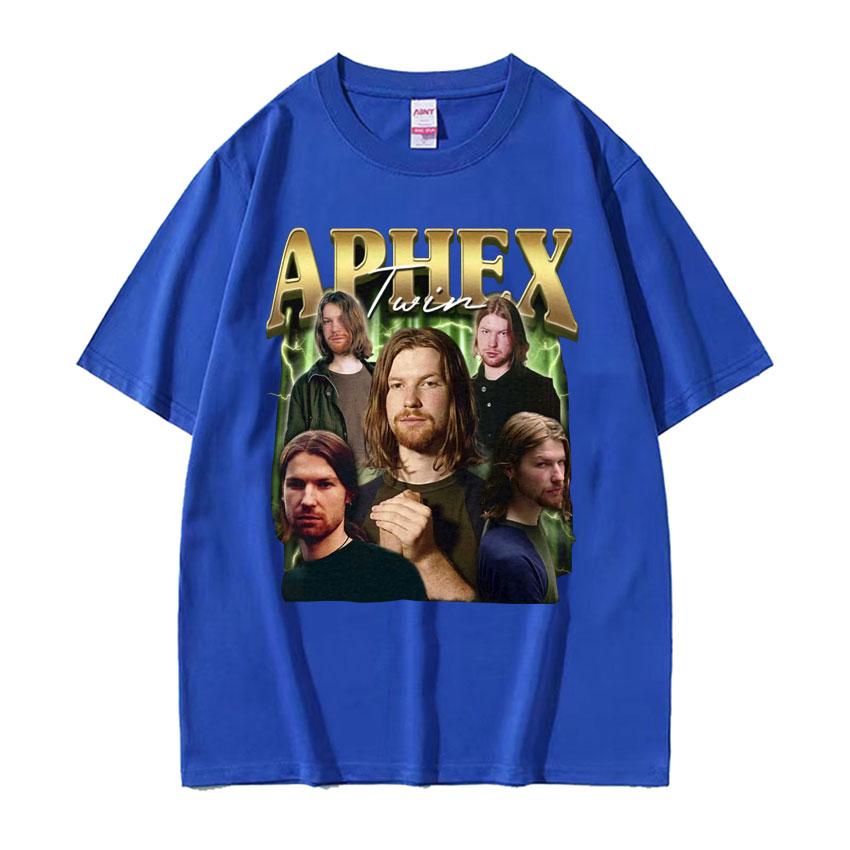 Limited Aphex Twin Vintage Graphic T Shirts Unisexs Clothing Harajuku Fashion Tshirt Male Casual Cotton Short Sleeve T Shirt Tops